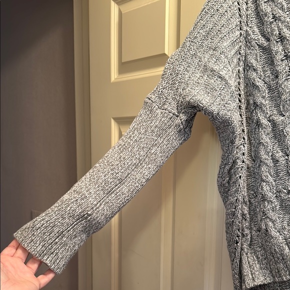 Cozy Gray Cable Knit Sweater - Picture 2 of 6